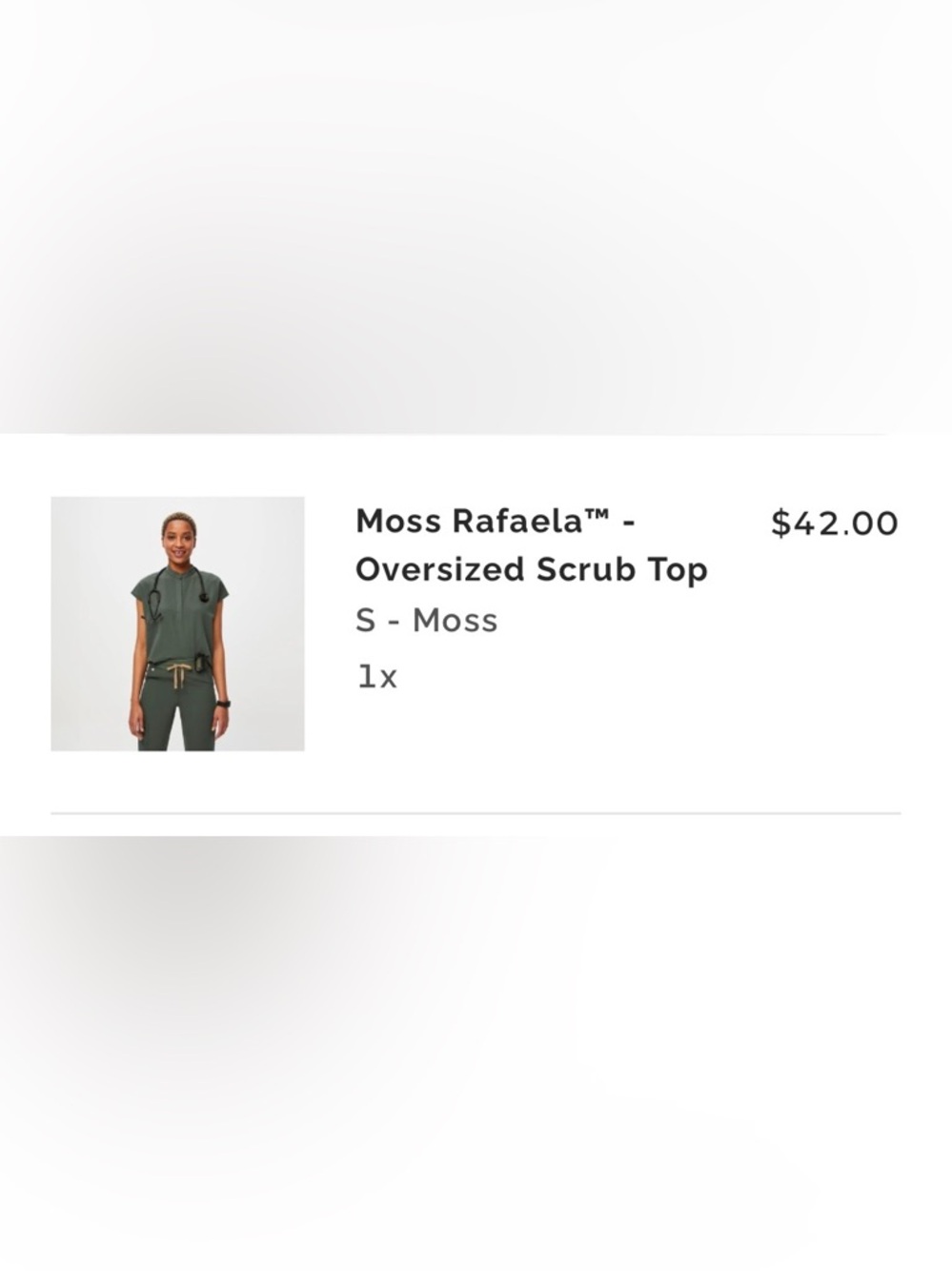 FIGS Moss Rafaela™ Oversized Scrub Top - Moss Green